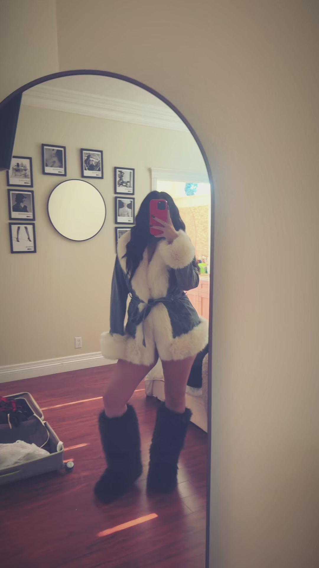 Arctic Denim Parka - Luxe Faux-Fur Winter Jacket